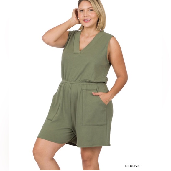 NWT 2X Zenana plus romper - Picture 2 of 2